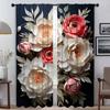 Современные шторы для гостиной, 2 шт., 3D-цветочные шторы для спальни, шторы, затемняющие шторы, перегородка, украшение на Хэллоуин, ребенок