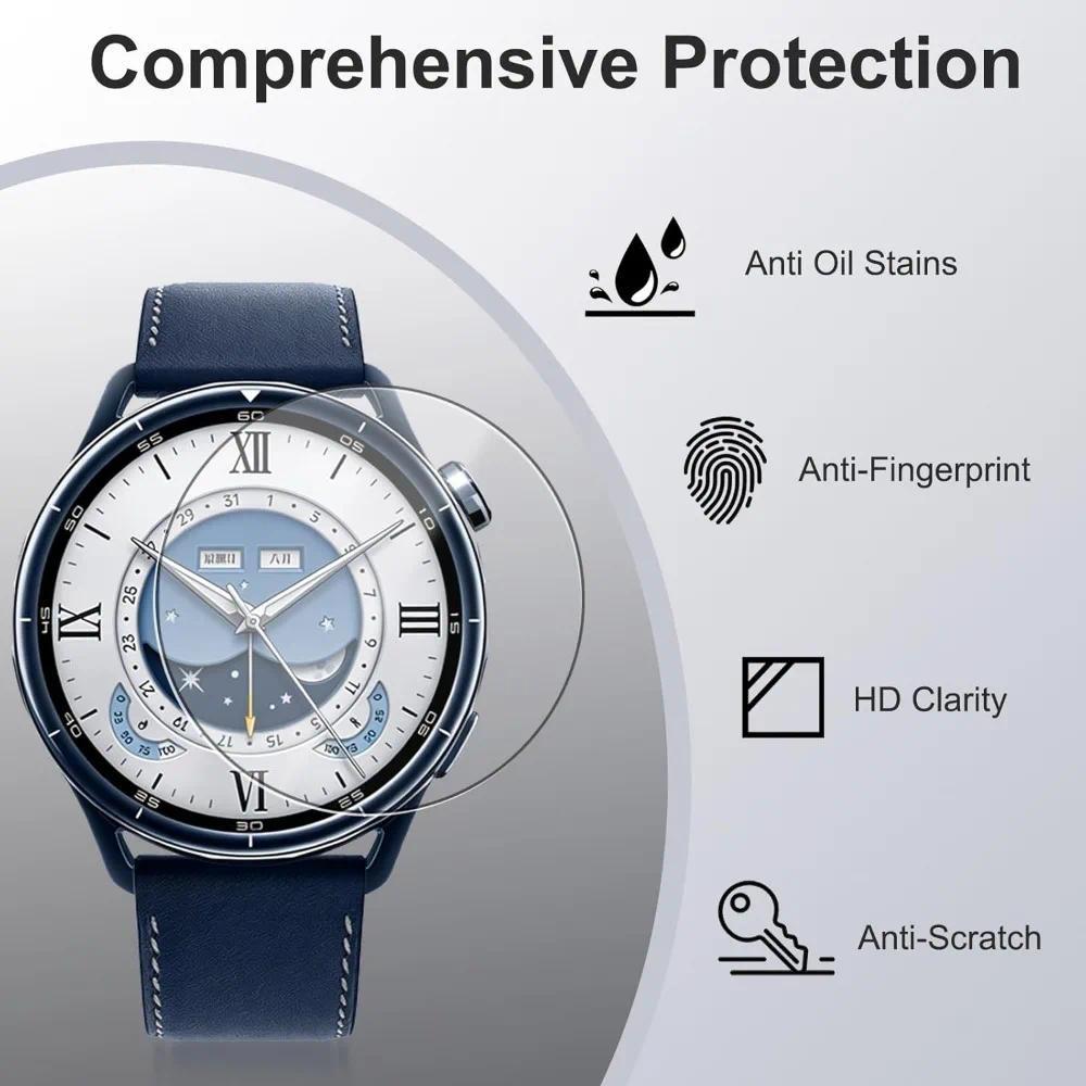 Легко устанавливаемое Ультра-HD Закаленное Стекло для Xiaomi Watch S5 S4 S3 Защитная Пленка Полное Покрытие Экрана для Xiaomi Watch 5 4 Цвет 2