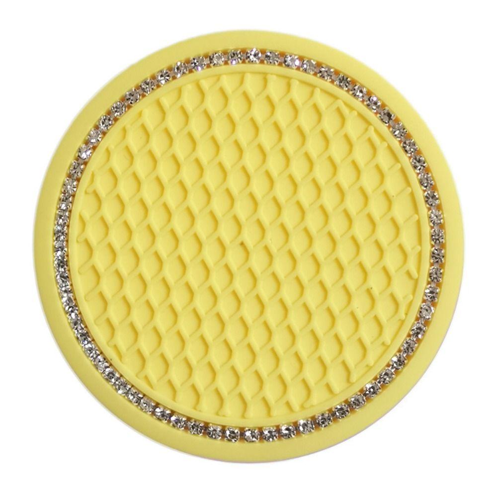 PVC Beverage Coaster Anti-Slip Drink Holder New Bling Car Coasters