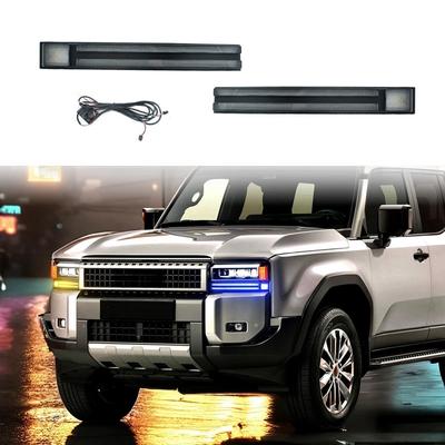 Светодиодная дневная ходовая фара A58X для Toyota Prado LC250 Land Cruiser 250 2024 2025 Противотуманная фара Белый ДХО Оранжевый Поворотник