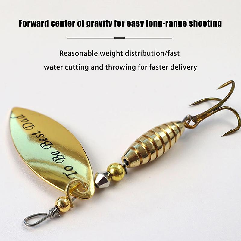 5/10 шт./коробка Блесна-вертушка Блестки с тройником Металлическая блесна Ложка Твердая рыболовная приманка с коробкой для рыболовных снастей Подарок на День отца