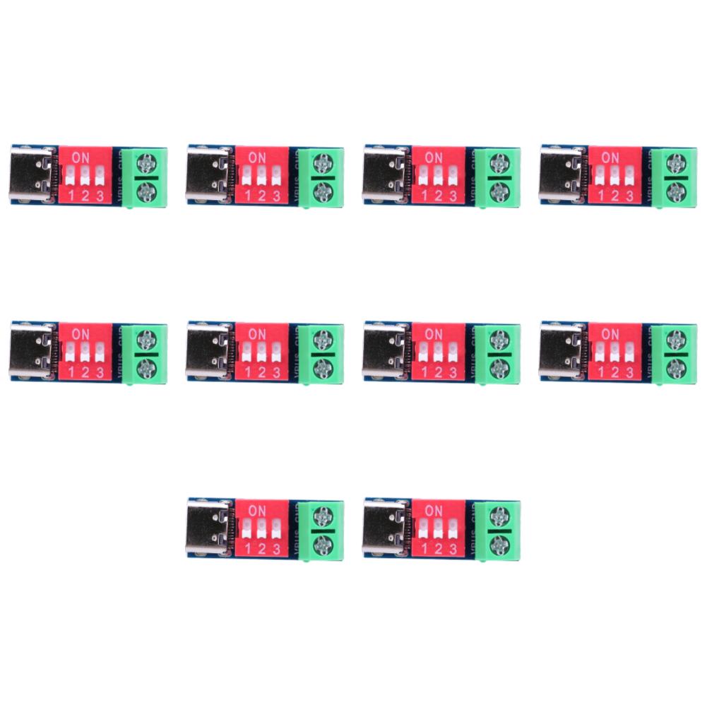 5-20 шт. Модуль триггера PD 5-20 В с регулируемой зарядкой, тестовый модуль, высокоскоростной USB Type-C, разъем напряжения, аксессуары для питания