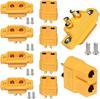 5 Pairs XT60E-M Mountable Male and Female Connectors for Battery – Ideal for RC Aircraft FPV Racing Drones