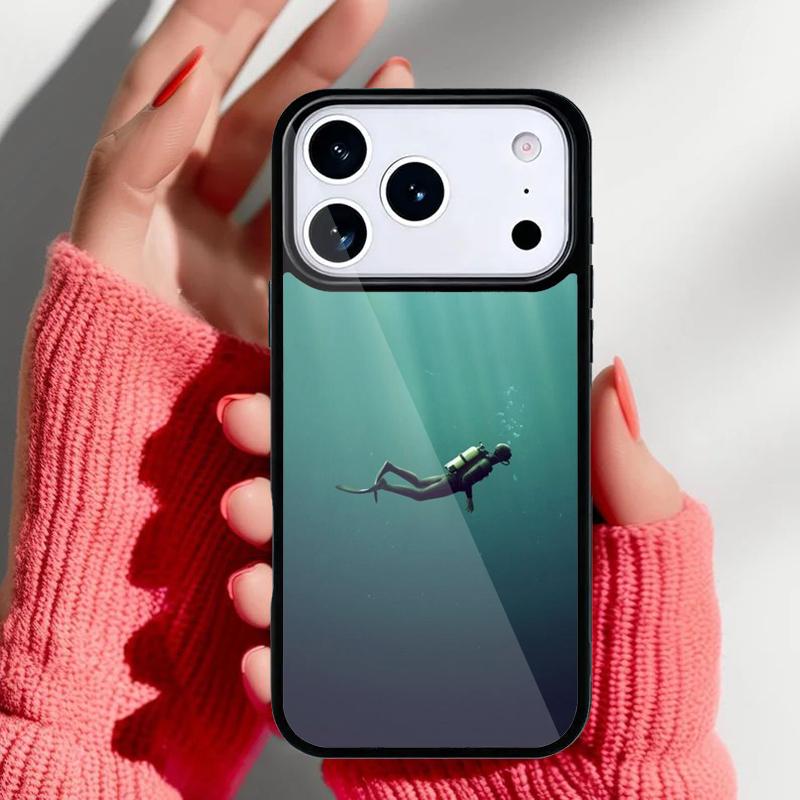 Чехол для телефона для дайвинга, дайвера, акулы, для iPhone 17 16 15 14 13 Pro Max, задняя крышка для 12 11 Pro Coque