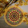 10 Inch Metal Wind Spinner Mandala Flower Design with 360 Swivel Hook for Outdoor Garden Patio Balcony Decor All Season Gift