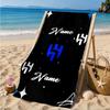 Custom Name Al Hilal Logo Beach Towel Microfiber Beach Towel, Lightweight and Quick-Dry, for Summer Travel, Swimming Pool Gift