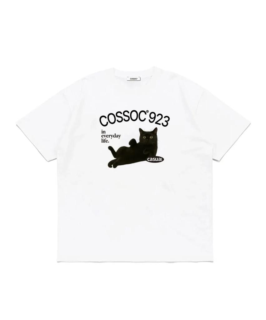 Koso Cossoc 923 Кошка Половина Футболки (белый)