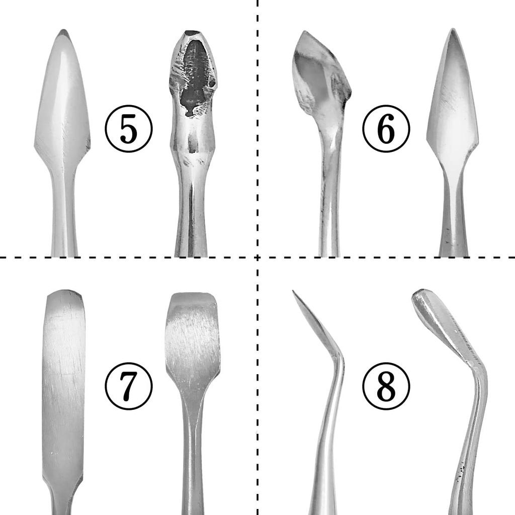 Set of 12 Metal Double-Headed Spatulas, Tools for Beginners of Lost Wax Casting