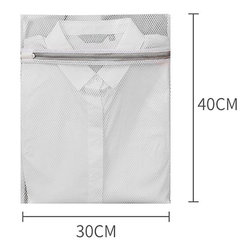 White Durable Large Washing Laundry Bag Mesh Organizer Net Dirty Bra Socks Underwear Shoe Storag Wash Machine Cover Clothes