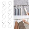 S Shaped Crossbar Clothes Hook Wear-resistant Shower Curtain Hooks New Windproof Lock Hook