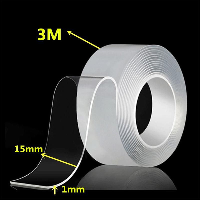 1/2/3/5m Transparent Nano Tape Powerful Adhesive Nano Tape Strong Double-sided Tape Waterproof For Bathroom Kitchen Super Glue