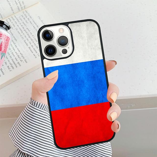 Russian Flag banner Phone Case For iPhone 17 Air 16 15 14 plus 12 13 Pro max Soft Bumper Shell Cover coque