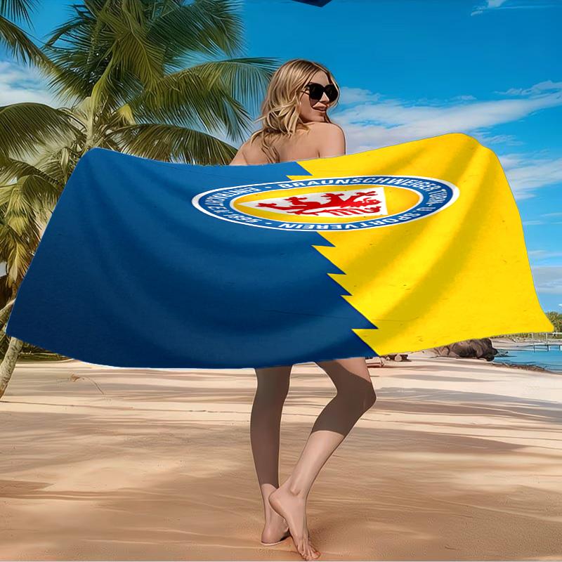 Braunschweig Fc Crest Design Beach Towel Microfiber Beach Towel, Lightweight and Quick-Dry, for Summer Travel, Swimming Pool Fan Birthday Gift