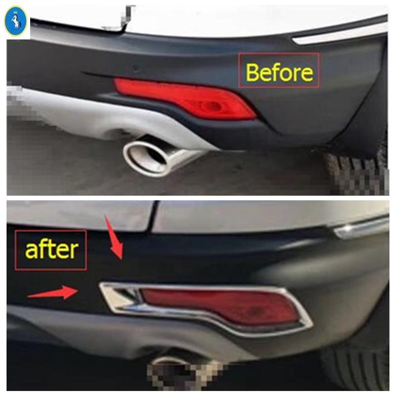 Декоративная накладка-рамка противотуманных фар заднего бампера автомобиля для Honda CRV CR-V 2017 2018 Блестящие аксессуары для экстерьера