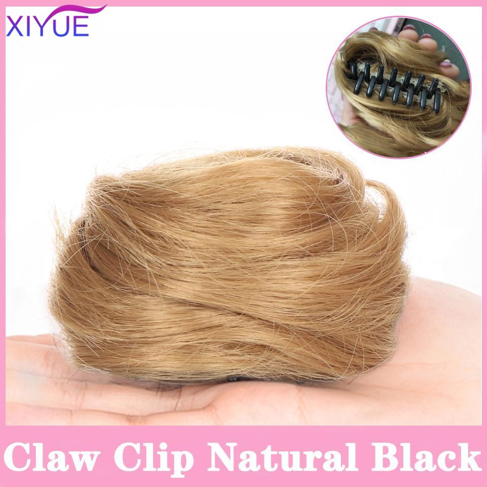 Накладные волосы на зажиме для когтей, синтетические высокотемпературные волокна, шиньон, искусственные волосы, омбре, волосы в виде когтей, грязные булочки, прическа, коготь