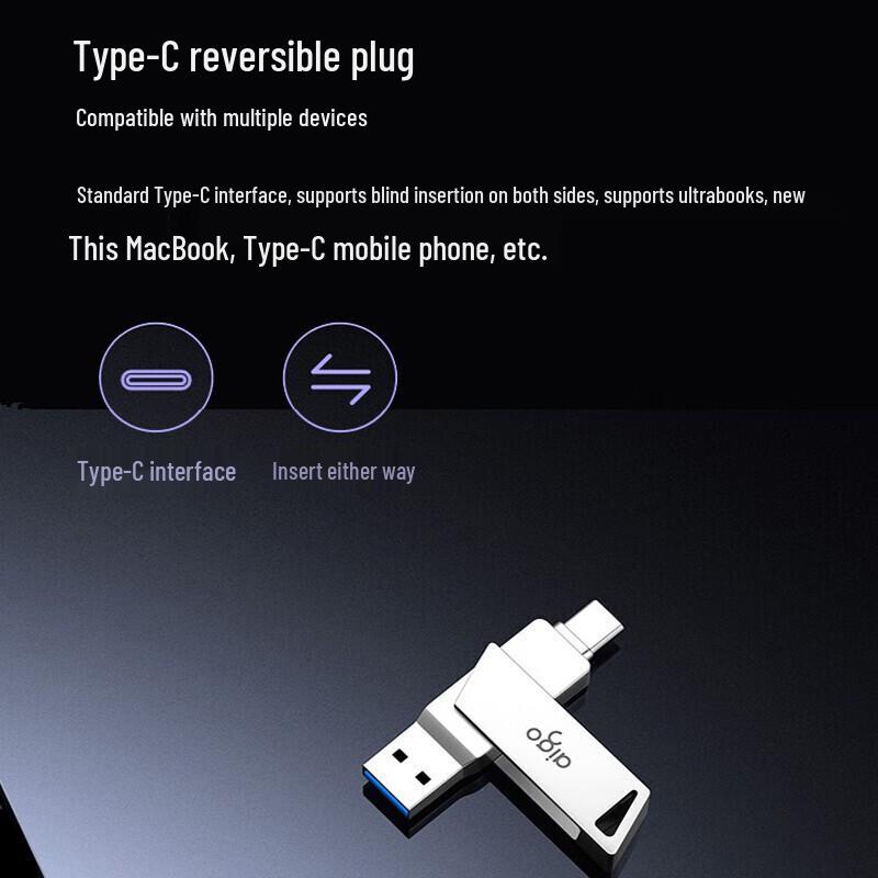 aigo U350 64GB Type-C USB 3.1 Dual-Interface Flash Drive