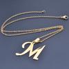 Gold Alphabet Necklaces for Women Jewelry Chain On The Neck 26 Letters Pendants Necklace Stainless Steel Choker Woman Accessory