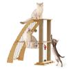 Cat Tower Wooden with Highly Ventilated Cat Multiple Scratching and Cat Independent Cat Easy To Clean Spaceship-Shaped House, Posts, Toys, Tower,