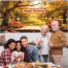 XMJJKUF Garage Door Banner 16x7ft Fall Apple Picking Orchard Backdrop