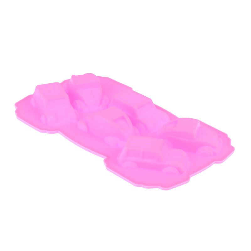 1Pc Cartoon Car Shape Silicone Mold Diy Chocolate Muffin Ice Baking Pan Soap Pastry Bakeware Cake Decoration Baking Mold