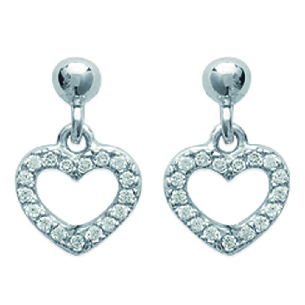 Les Trésors De Lily [I9776] - Silver 'Love' Silver Earrings (rhodium-plated) - 13x8 Mm