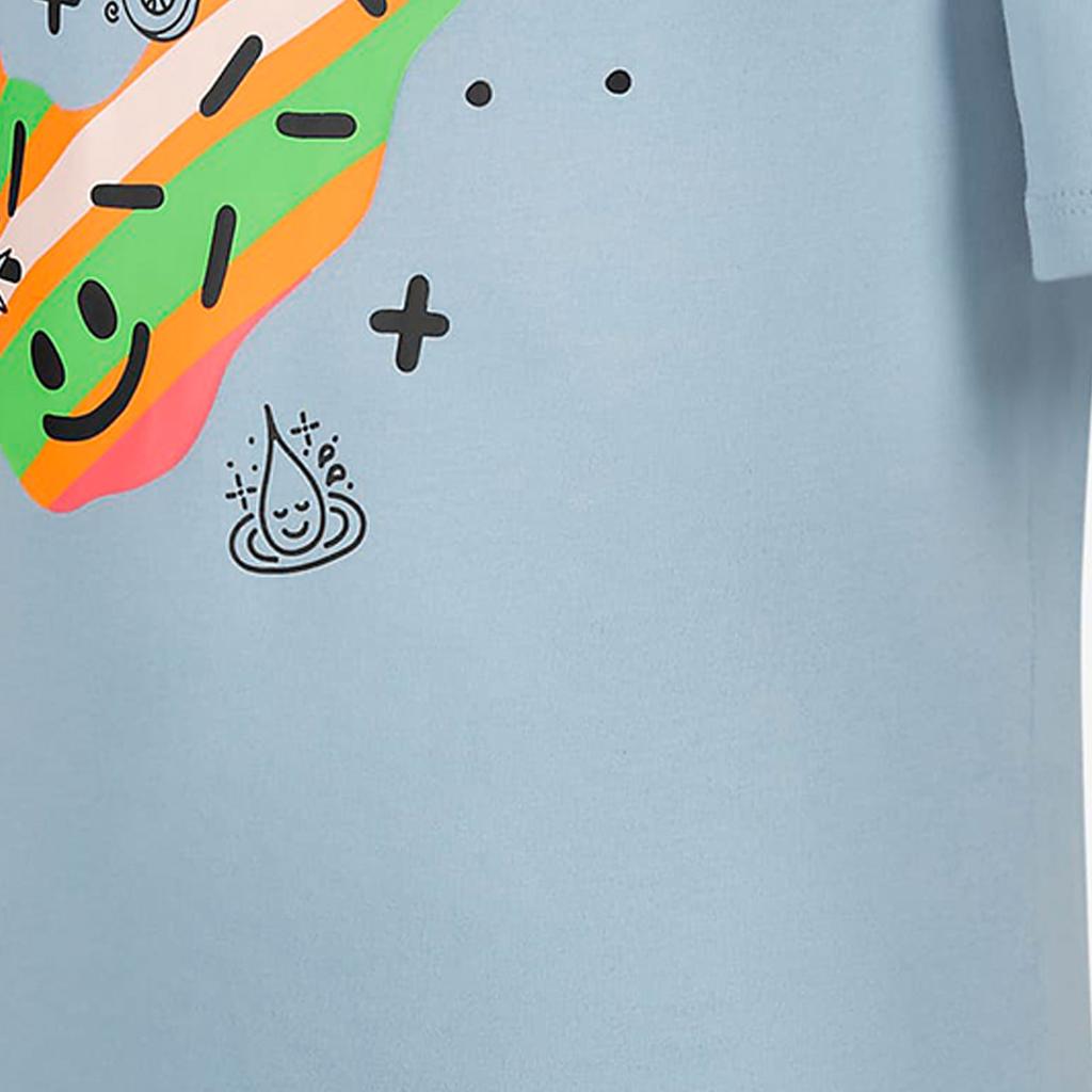 Nike Футболка для тренировок Dri-Fit Printed с круглым вырезом и коротким рукавом, детские топы, синяя DV3190-425