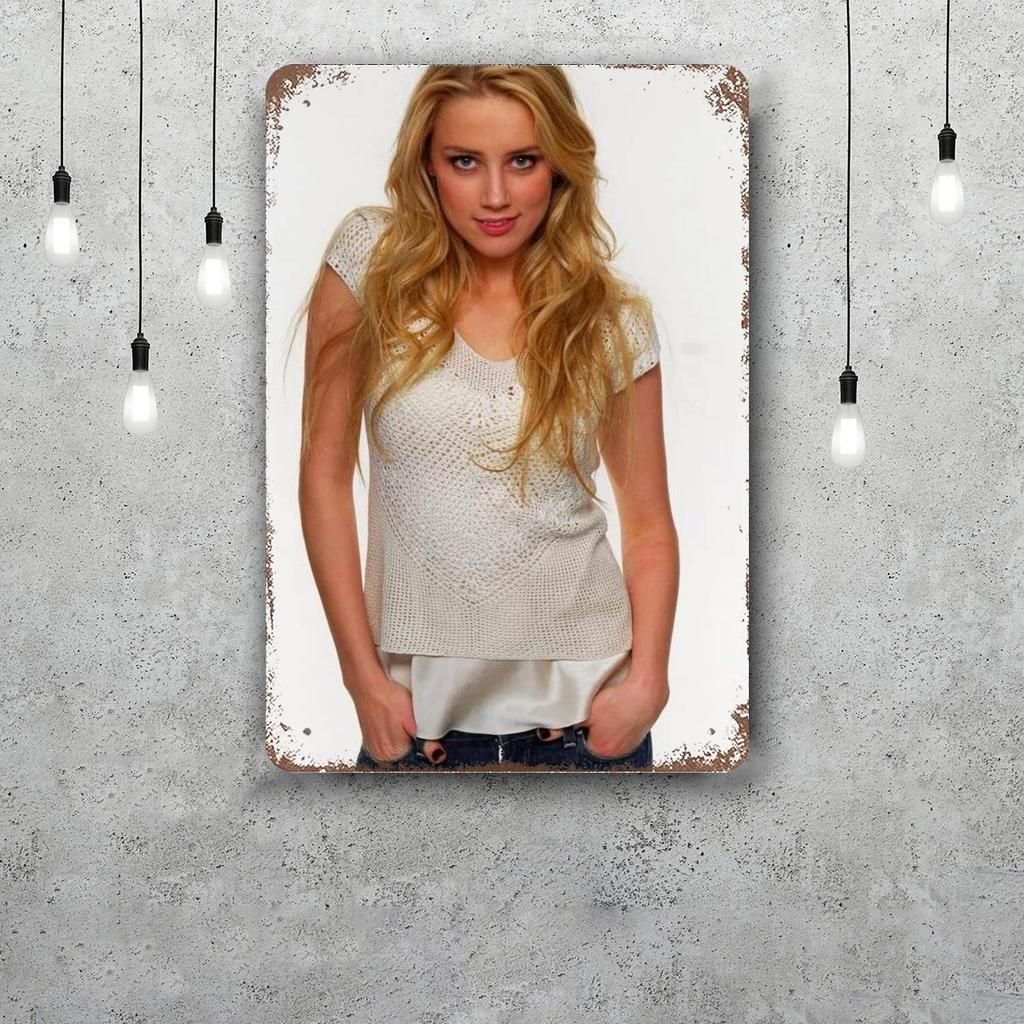 Amber heard Metal Signs wall decor Vintage Tin Signs Captain Metal Poster Decor for Bar Pub Club Wall Decoration