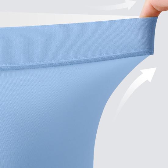 Мужские трусы-боксеры, эластичные, средней посадки, облегающие, U-образные, выпуклые шорты, однотонные, летние, тонкие, шелковые трусы