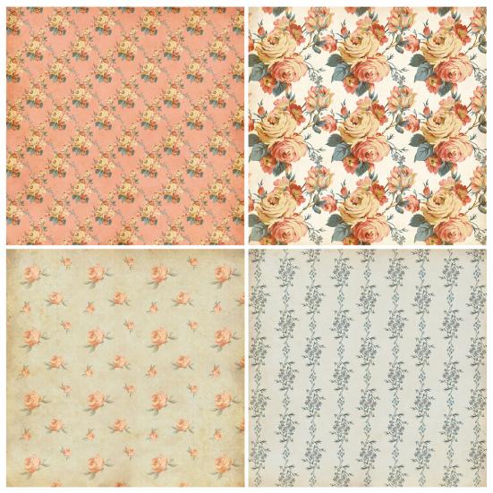 12 шт., материал, бумага, винтажная журнальная бумага, элегантный цветочный узор, бумага для скрапбукинга, принадлежности для рукоделия «сделай сам»