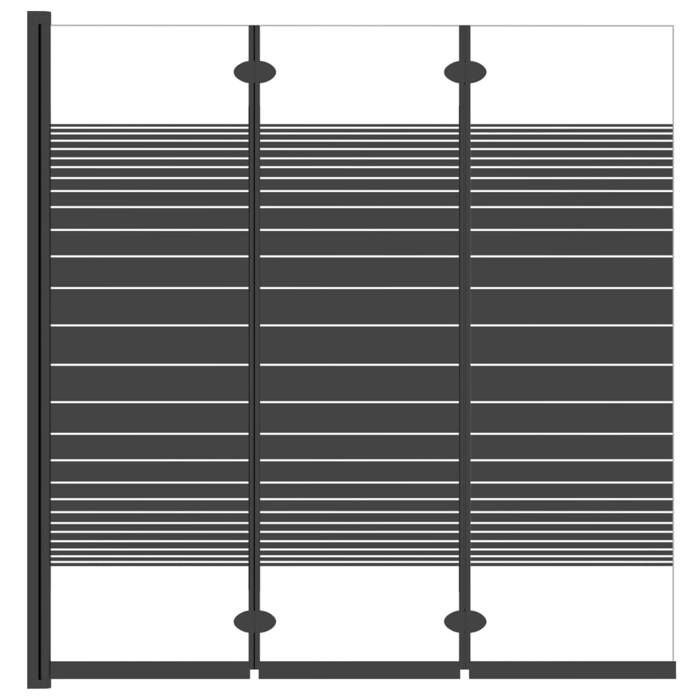 Cabine de douche - Maison Exclusive - Pliable 3 panneaux - 130x130 cm (réglable) - Cadre aluminium noir