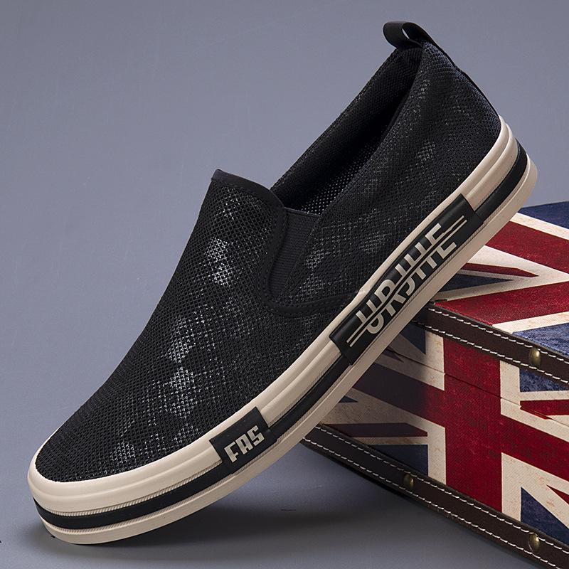 Men'S Fly-Woven Mesh Breathable Soft Sole One Pedal Foot Cover Casual Men'S Shoes Board Shoes