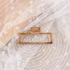 Metal Hollowed Fashion Design Wood Color Wood Grain Hair Claws Shark Grab Clip Women Hair Accessories Korean Style Hair Claw
