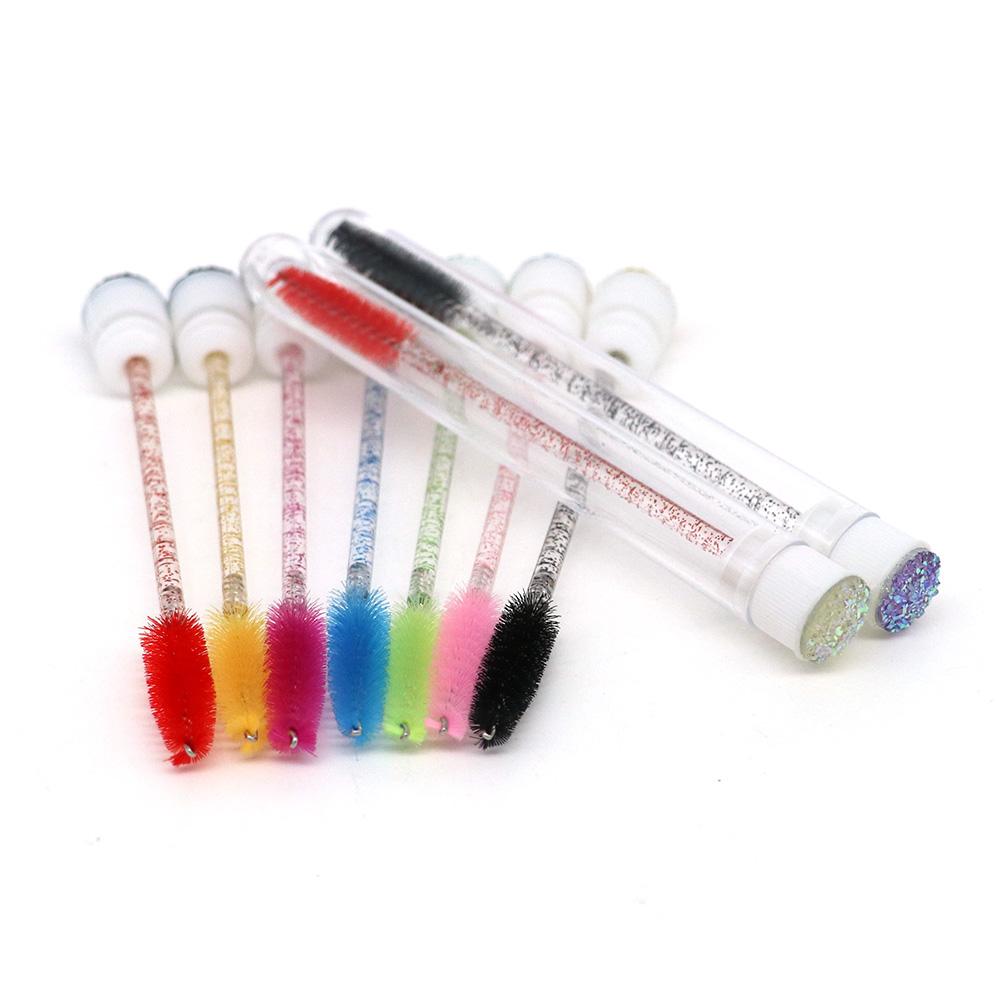 New Style Eyelash Extension Cleaning Brush Disposable Eyelash Brush Holder Eye Lash Brushes Mascara Wands Tubes
