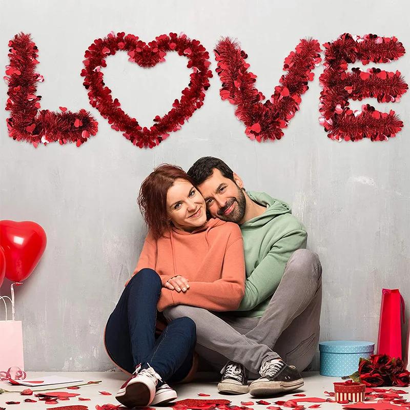 10 шт. Рождественские ленты, елочные декоративные мишурные гирлянды для вечеринок, 2 м, разноцветные полоски, украшения для свадебной комнаты на День святого Валентина