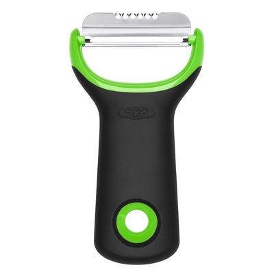 OXO Мини-овощечистка для цитрусовых, нержавеющая сталь, безопасна для посудомоечной машины, Размер, Компактная, Лезвие,