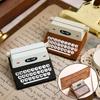 Retro Wooden Typewriter Card Holder Mini Vintage Memo Clip Desk Photo Holder Stand Desk Accessories Office Wood Decoration