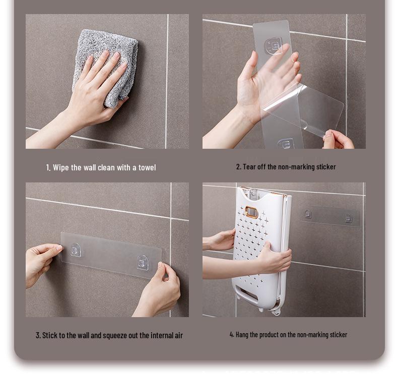 Wall-Mounted Foldable Laundry Basket: Large Capacity, Multifunctional Storage