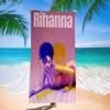 Певица R-Rihanna Микрофибра с принтом Пляжное полотенце Альпинизм Йога Пляж Плавание Бег Впитывающее Мягкое полотенце
