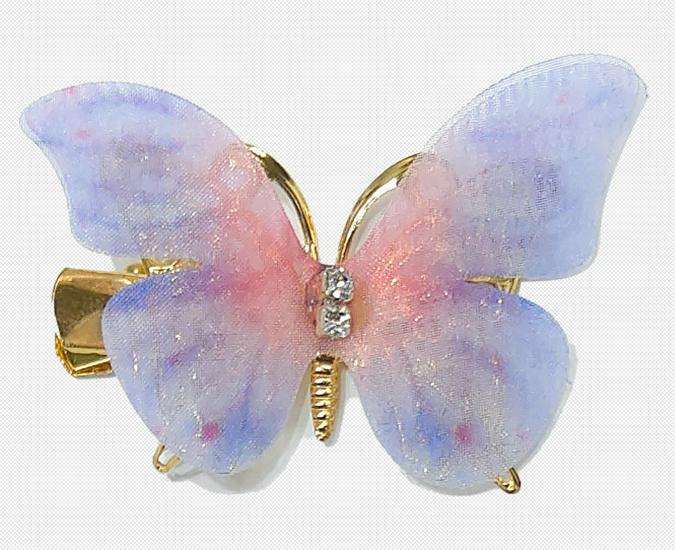 Градиентная заколка-бабочка для детей - симпатичная заколка-уточка из сетки и сплава, идеально подходит для стилей ханьфу и феи