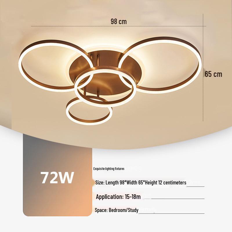 Скандинавская современная светодиодная потолочная лампа - Креативный круглый дизайн для гостиной, кабинета, спальни