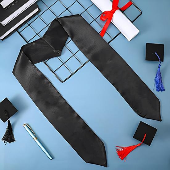 Выпускная лента для студентов, длинный атласный ремень 150 см, однотонная студенческая мягкая атласная лента для вечеринок, торжеств, выпускной аксессуар