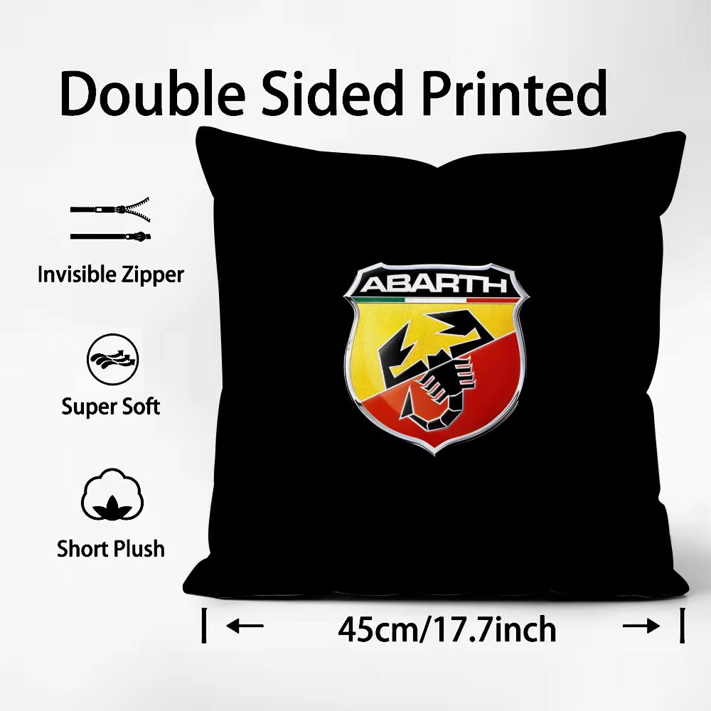A-Abarth Scorpionn Бренд Наволочка Плюшевая Ткань Мягкая Двусторонняя Печать Диван Теплый Зимний Дом Детский Подарок Чехол для Подушки