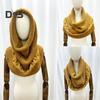 Winter Wool Knitting Scarf Women Men Solid Color Dual Use Shawl Scarf Twist Texture Versatile Warm Hat Scarf