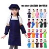 Полиэстеровый детский фартук для рисования, водонепроницаемый кухонный фартук, подарки, нагрудники для рисования для детей 6-8 лет