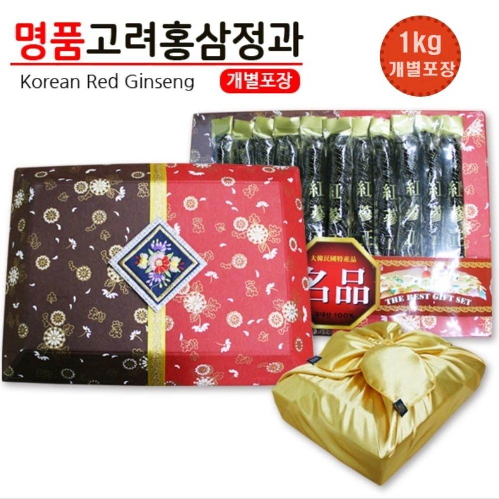 1kg Individually Packaged Red Ginseng Jelly, Gift Gold Wrapping Cloth, Geumsan Ginseng 1 Set