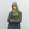 Autumn and Winter New Unisex Niche Thickened Warm Solid Color Knitted Hat Scarf Two-piece Set