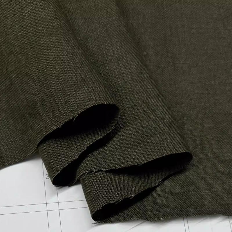 Чистая льняная ткань Стиранный лен Комфортная дышащая ткань для весны и лета DIY Платье Широкие брюки Легкая куртка Одежда