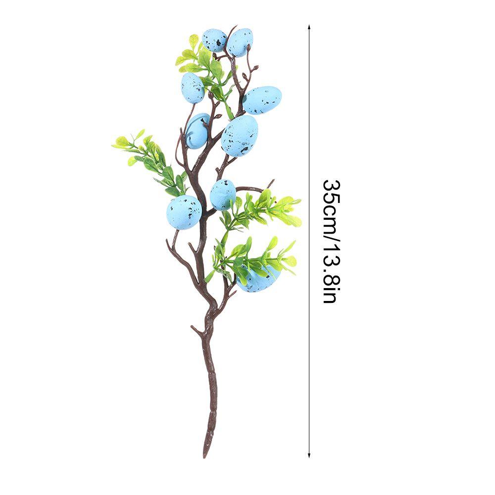 DIY живопись искусственное пасхальное яйцо ветка дерева поддельные растения пенопластовое яйцо цветок пасхальное украшение