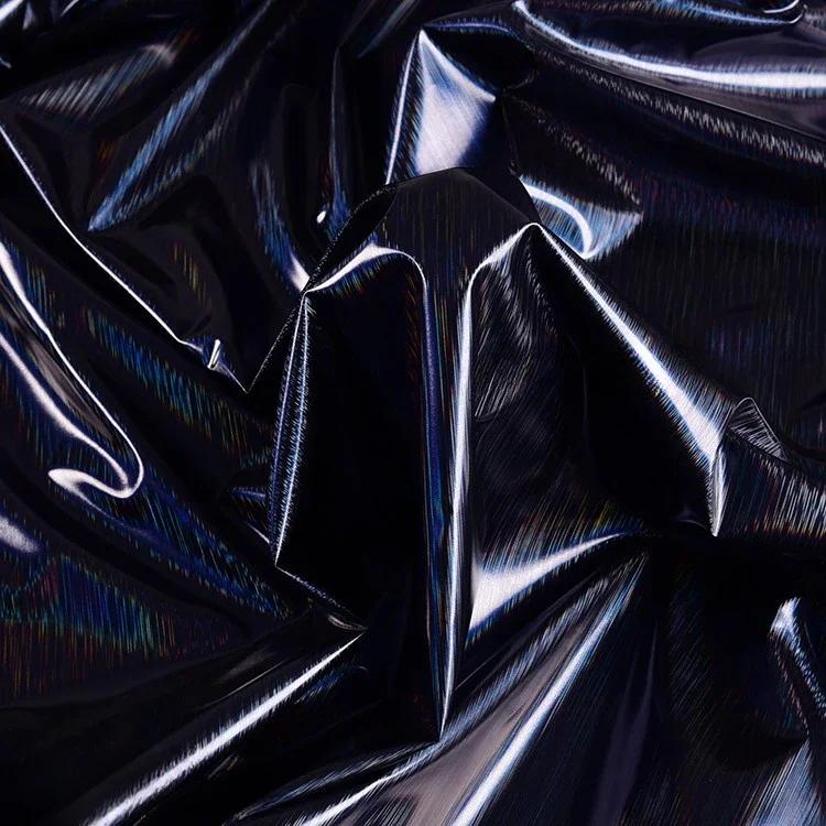 100x150 см искусственная кожа хамелеон водонепроницаемый пуховик ткань глянцевая симфония градиент для кожаной куртки ткани материалы