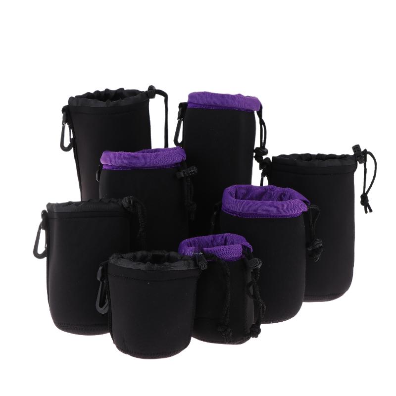 Camera Lens Cover Neoprene Lens Bag Waterproof Soft Camera Lens Pouch Shockproof Camera Lens Bag For Most Digital Slr Camera